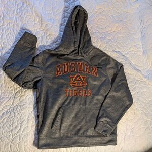Colosseum  Auburn University Gray Hoodie With Orange And Blue Auburn Logo Large